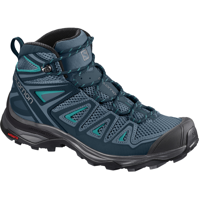 Salomon Israel X ULTRA MID 3 AERO W - Womens Hiking Shoes - Navy/Black (SNMR-26789)